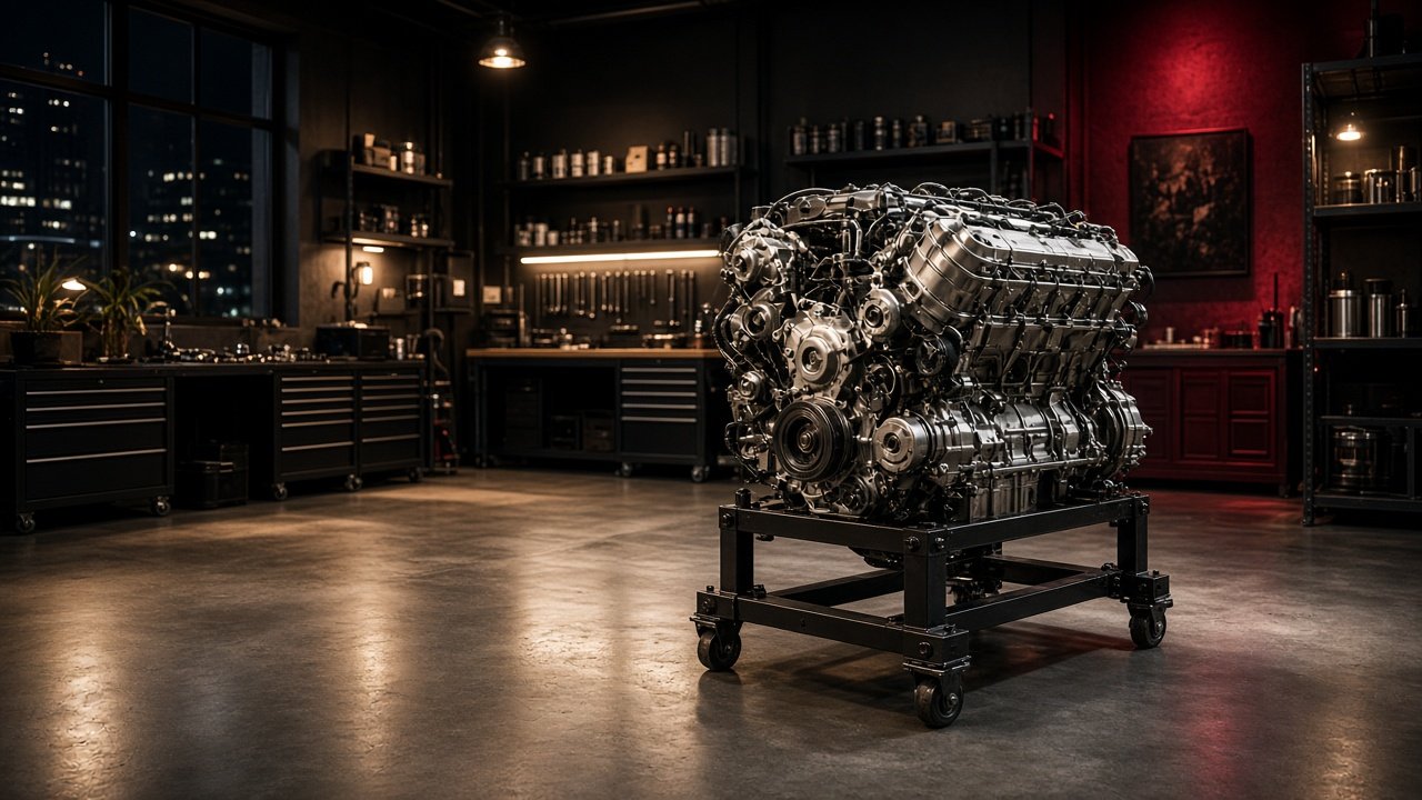 Engine standing ready to crate